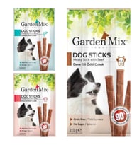 Gardenmix Mix(Dana Etli, Somonlu, Kuzu Etli) Köpek Stick Ödül 3*11g- 3 Paket