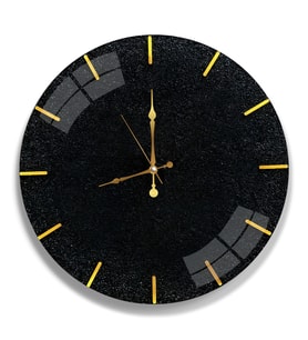 Black Stone Cam Saat - 40 cm