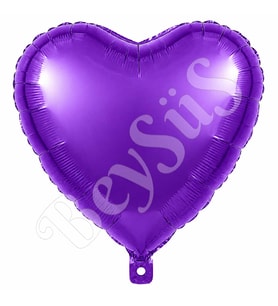 Kalp Folyo Balon Mor 24 inc