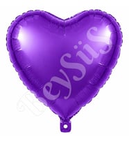 Kalp Folyo Balon Mor 24 inc