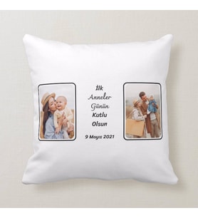 Anneye İlk Anneler Günü Hediyesi Fotoğraflı Yastık