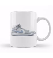 Jordan 1 Mid Wolf Grey Aluminum Kupa Bardak Porselen