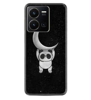 Vivo Y35 Kılıf Resimli Desenli Silikon Platinium Series Panda Moon 1811