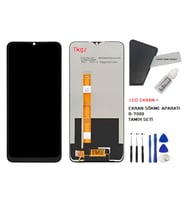 Tkgz - Oppo A15 Uyumlu Lcd Ekran Dokunmatik Servis + B-7000 + TAMİR SETİ