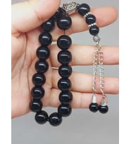 Oniks (Onix) Taşı Parlak 17lik Efe Tesbih 12mm (51532)