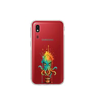 Samsung Galaxy A2 Core ile uyumlu Splash ahtapot tasarımlı şeffaf silikon kılıf