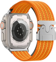 Apple Watch Series SE/11/10/9/8/7/6/5/4/3 ile Uyumlu Kumaş Kordon 49mm/46mm/45mm/44mm (Series 1-3 - 42MM)