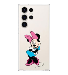 Samsung Galaxy S23 Ultra  Kamera korumalı Kapak Minnie Mouse Tasarımlı  Şeffaf Kılıf
