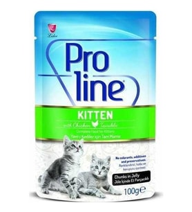 Proline Pouch Kitten Yavru Tavuk Etli Jöleli Kedi Konservesi 100 gr