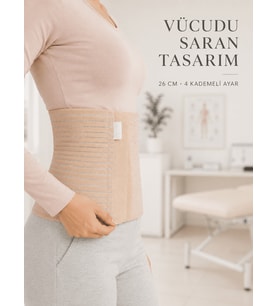 Doğum Sonrası Abdominal Korse 26 cm 4 Kademe Ayarlı Karın Toparlayıcı Korse