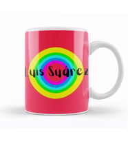 Luis Suárez   Vintage Retro Rainbow Style Kupa Bardak Porselen