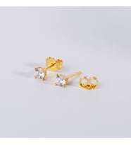 14 Ayar Tektaş Altın Küpe 1,15 gr