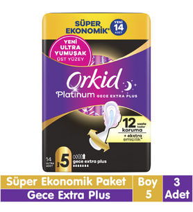 Orkid Platinum Gece Ekstra Plus Süper Ekonomik Paket 14x3 42 Adet