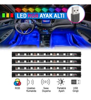 USB Girişli Ayak Altı Led Sese Duyarlı Led Müziğe Duyarlı 9 Led