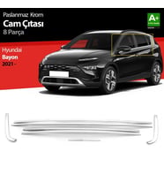 Hyundai Bayon Uyumlu Krom Cam Çıtası 8 Parça. 2021 Üzeri