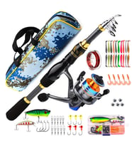 Valkyrie 1.8m Çantalı Motorlu Spin Olta Seti Silikon Rapala Misina Jighead Herşey Dahil Tam Set Ultra Hafif Tasarım