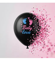 Pembe Konfetili Cinsiyet Balonu