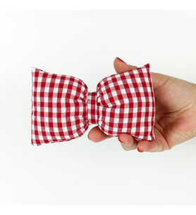 Woodycord  İçi Dolgulu Büyük Boy Pötikareli Fiyonk Otomatik Toka - Bow toka
