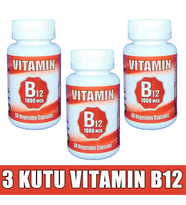 Vitamin B12 1000mcg 180 Kapsül (3 KUTU)