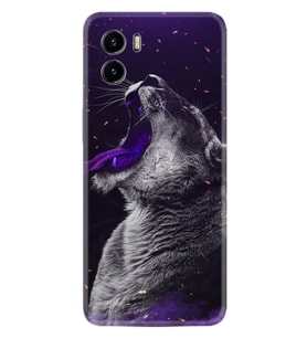 Vivo Y15S Y32 Y33S Y51 Y53S Kılıf Desemli Silikon Purple Leopar 1750