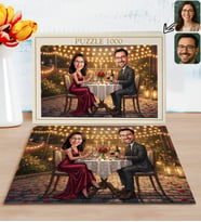 BK Gift Kişiye Özel Sevgili Karikatürlü 1000 Parça Profesyonel Puzzle-11, 1000 Puzzle, Sevgililer Günü Hediyesi, Sevgiliye Hediye