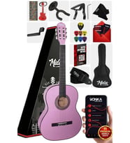Midex CG-36PU-PAK Kaliteli 36 İnç 3/4 Junior Çocuk Gitar Seti 8-12 Yaş Arası (Çanta Capo Askı Nota Sticker Pena)