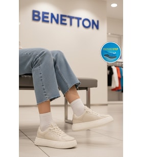 United Colors Of Benetton Beyaz Memory Foam Kadın Spor Ayakkabı BNI-11038 G