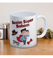 Benim Süper Babam Baskılı Babalar Günü Kupa Bardak Baskılı Kahve Kupa Bardak-2