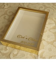 30x40 Cm 8 Cm Gold Pleksili Derin Gül Kutusu Anı Çerçevesi! Üsten Açılır Pleksi Cam! Kişiselleştirilmiş Hediye Çerçeve!