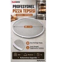 ByMyHand Metal Sanayi Tipi Profesyonel Pizza Tepsisi 28 Cm