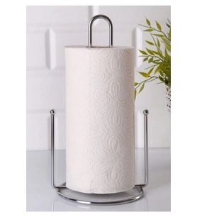 Metal Dik Kağıt Havluluk Masa Üstü Dikey Rulo Peçetelik 29 x 24 Gri Metal TR