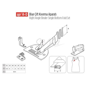 Biye Çift Kıvırma Apara 45x14mm / APR 14-D
