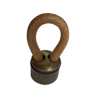 Deri Düğme İp Kulp Oring Tek Delikli Antik Bronz Taba