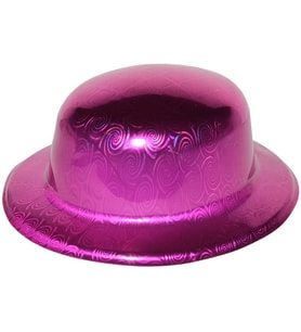 Durukar® Pembe Renk Hologramlı Plastik Yuvarlak Melon 27x24 cm