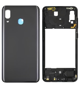 Samsung Galaxy A20 - SM-A205F FULL Kasa Arka Kapak Takım SİYAH
