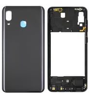 Samsung Galaxy A20 - SM-A205F FULL Kasa Arka Kapak Takım SİYAH