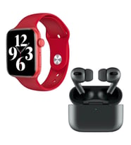 HW22 Plus Kırmızı Akıllı Saat Black Airpods Pro Kablosuz Bluetooth Kulaklık