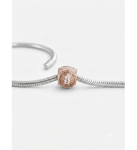 Kadın 3 Yüzlü Şans Temalı Gümüş Charm (Rose)