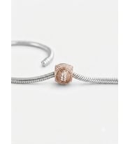 Kadın 3 Yüzlü Şans Temalı Gümüş Charm (Rose)