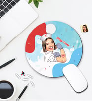 Kişiye Özel Karikatür Hemşire Tasarımlı Mouse Pad 019
