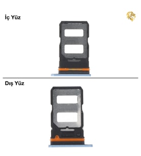 Xiaomi Poco X5 Pro Uyumlu Sim İç Yuvası Çiftli Mavi Sim Kart Tepsisi Sim Kızağı Sim Çekmecesi