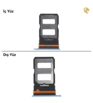 Xiaomi Poco X5 Pro Uyumlu Sim İç Yuvası Çiftli Mavi Sim Kart Tepsisi Sim Kızağı Sim Çekmecesi