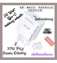 30 Watt Type-C Çıkışlı Adaptör - DPD30B Pd 30W Pd Hızlı Şarj Başlık - 30W Tayp C Adaptör / 30W Tipi C Adaptor / 30W Tip C Adaptör 30W