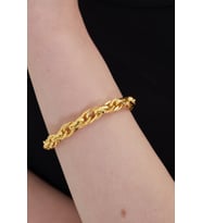 Ventino 18k Altın Kaplama Twist 925 Ayar Gümüş Kadın Bileklik VKB-7007