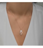 Anne Bebek Rose Kolye-925 Ayar Gümüş