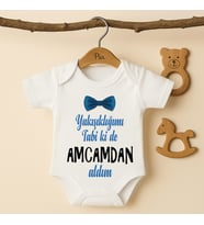 Pia Baby B38 %100 Pamuk Yakışıklılığımı Tabi Ki De Amcamdan Aldım Yazılı Tasarlanabilir Bebek Body (Ekru)
