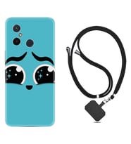 Xiaomi Redmi 12C Kılıf Resimli Boyun Askılı İpli Desenli Silikon Series Üzgün 1853