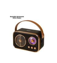 Vintage Bluetooth Radyo – TF Kart ve FM Destekli Taşınabilir Nostaljik Model