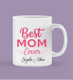 İsme Özel Best Mom Temalı Kupa Bardak