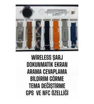 Mey İthalat® Akıllı Saat 7 Kordonlu Yeni Nesil Arama Cevaplayan Çok Fonksiyonlu